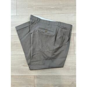 Loro Piana Dress Pants Taupe Brown Pleated Size 40 JP